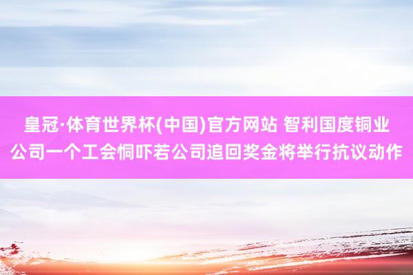 皇冠·体育世界杯(中国)官方网站 智利国度铜业公司一个工会恫吓若公司追回奖金将举行抗议动作