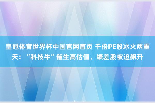 皇冠体育世界杯中国官网首页 千倍PE股冰火两重天：“科技牛”催生高估值，绩差股被迫飙升