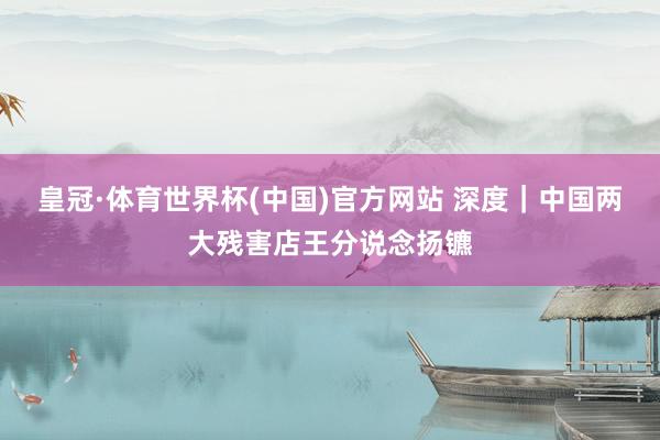 皇冠·体育世界杯(中国)官方网站 深度｜中国两大残害店王分说念扬镳