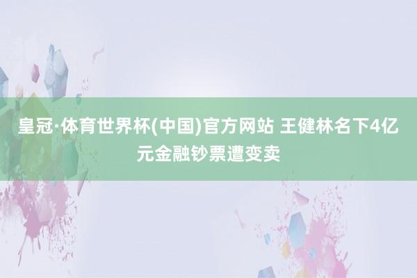 皇冠·体育世界杯(中国)官方网站 王健林名下4亿元金融钞票遭变卖