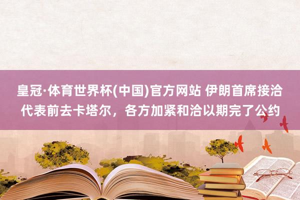 皇冠·体育世界杯(中国)官方网站 伊朗首席接洽代表前去卡塔尔，各方加紧和洽以期完了公约