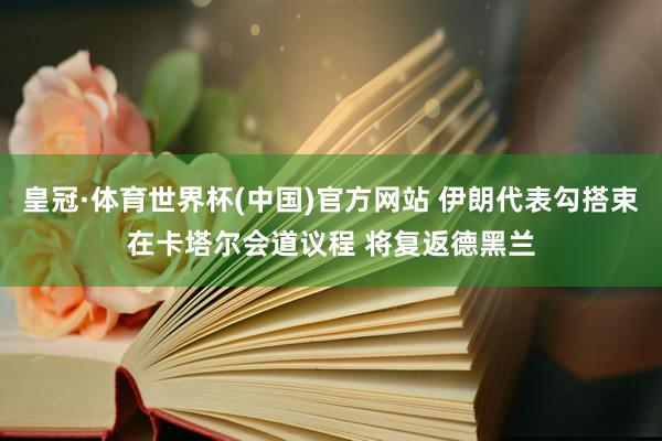 皇冠·体育世界杯(中国)官方网站 伊朗代表勾搭束在卡塔尔会道议程 将复返德黑兰