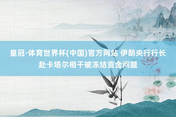 皇冠·体育世界杯(中国)官方网站 伊朗央行行长赴卡塔尔相干被冻结资金问题