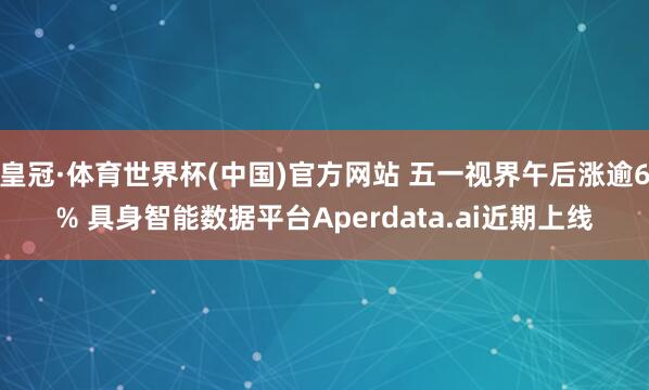 皇冠·体育世界杯(中国)官方网站 五一视界午后涨逾6% 具身智能数据平台Aperdata.ai近期上线