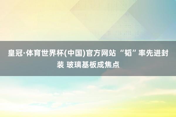 皇冠·体育世界杯(中国)官方网站 “韬”率先进封装 玻璃基板成焦点