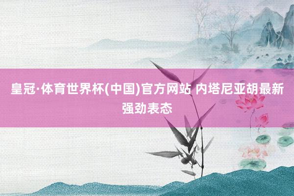 皇冠·体育世界杯(中国)官方网站 内塔尼亚胡最新强劲表态